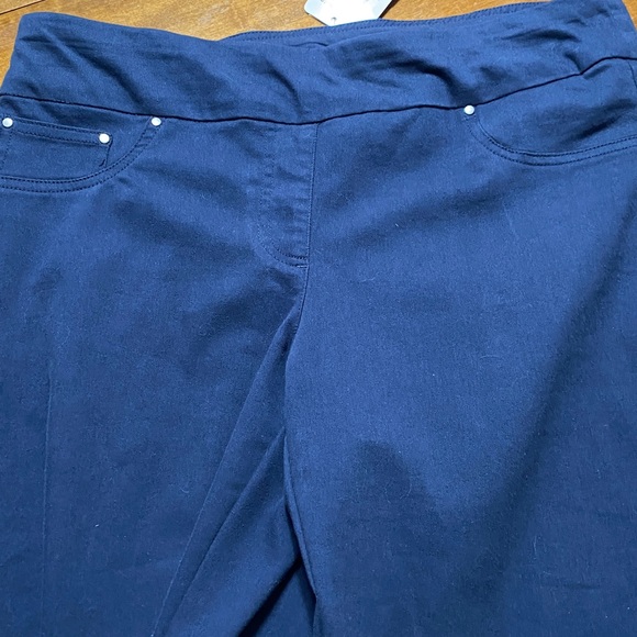 Ruby Rd. Navy Cropped Pants - Picture 2 of 7